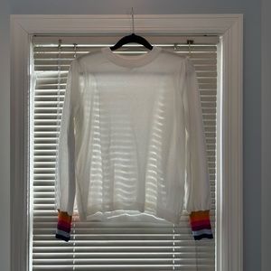 Rainbow Cuff Long Sleeve Top